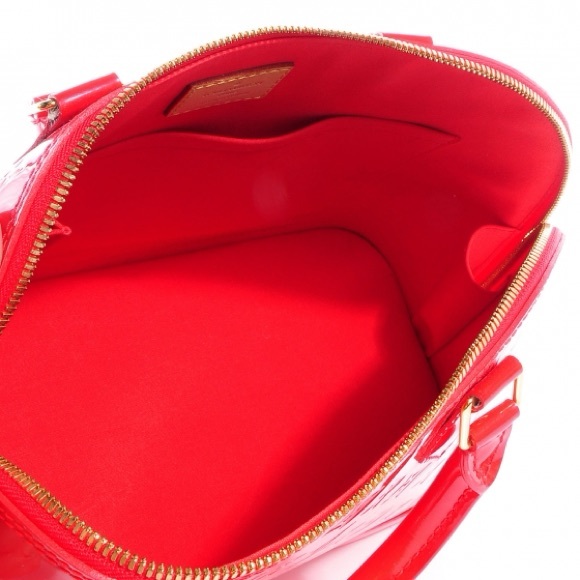 Louis Vuitton Alma Handbag PM Red (Rouge Grenadine) Leather - Picture 3 of 6